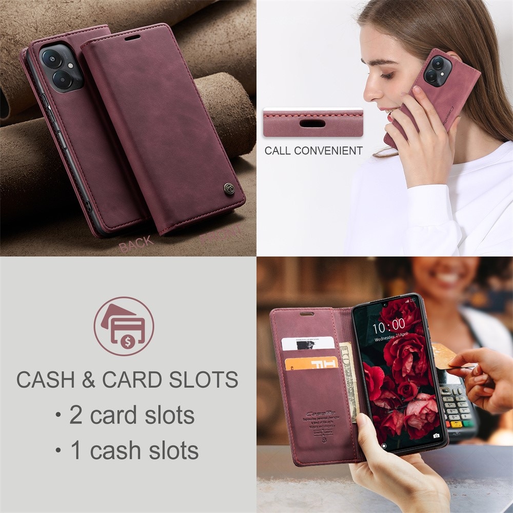 Funda delgada con solapa Xiaomi Redmi 13C Rojo