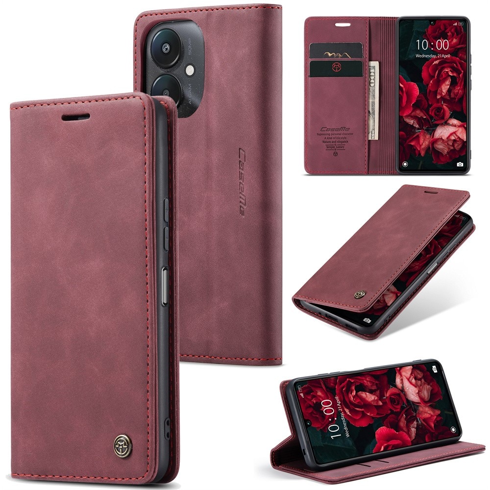 Funda delgada con solapa Xiaomi Redmi 13C rojo