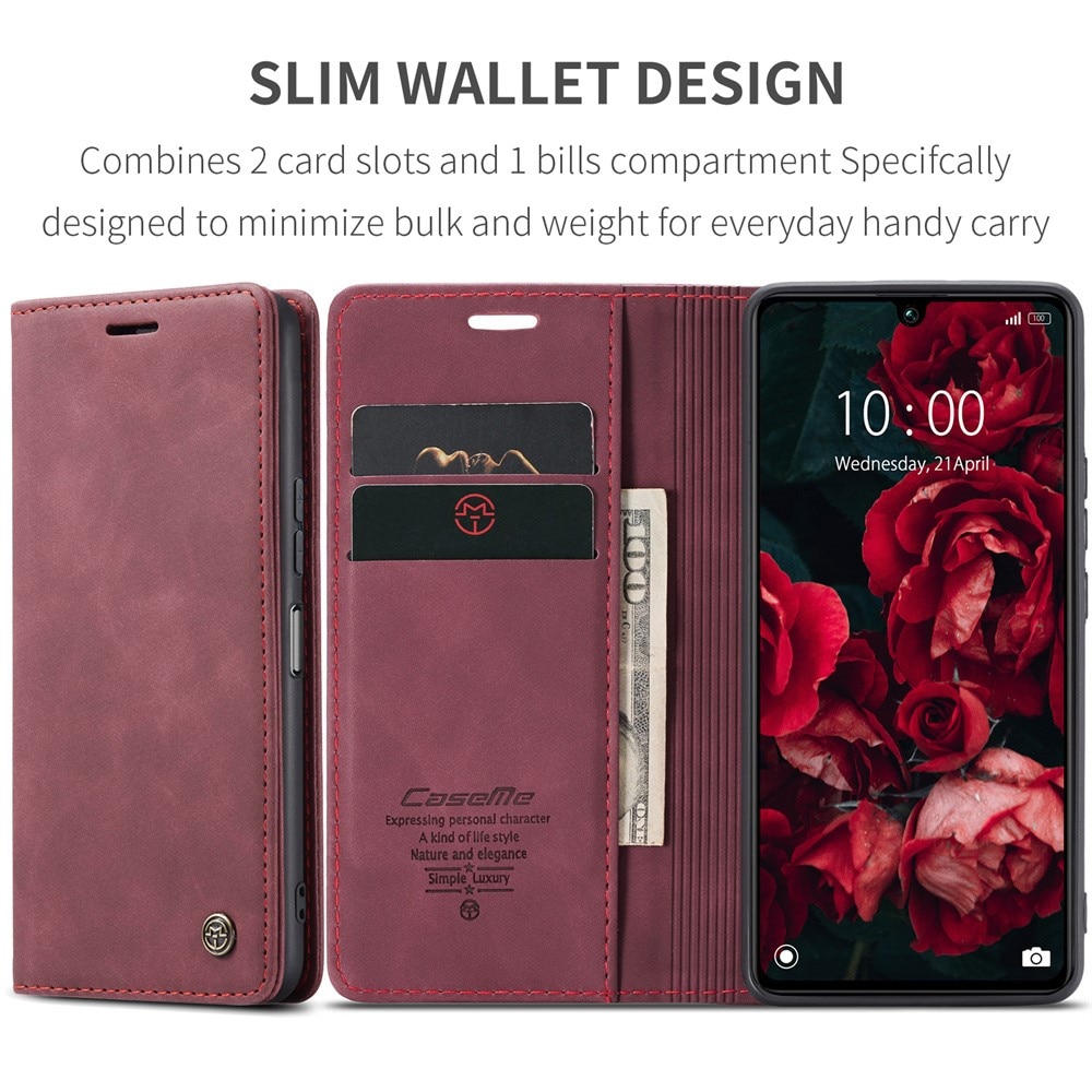 Funda delgada con solapa Xiaomi Redmi 13C Rojo