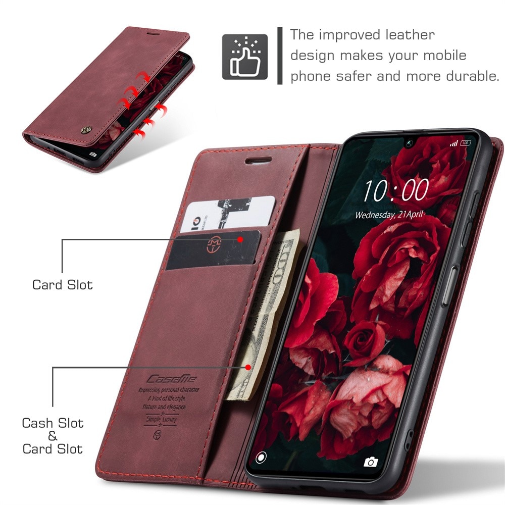 Funda delgada con solapa Xiaomi Redmi 13C Rojo