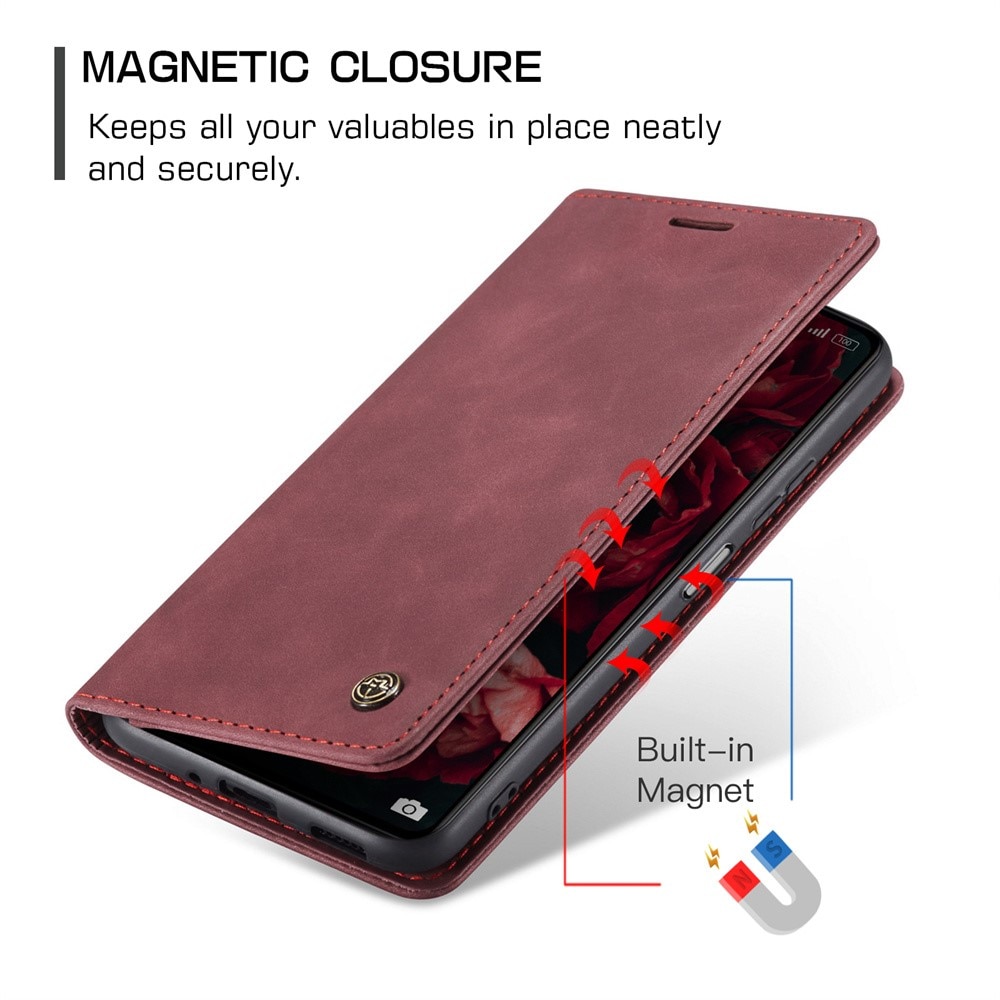 Funda delgada con solapa Xiaomi Redmi 13C Rojo