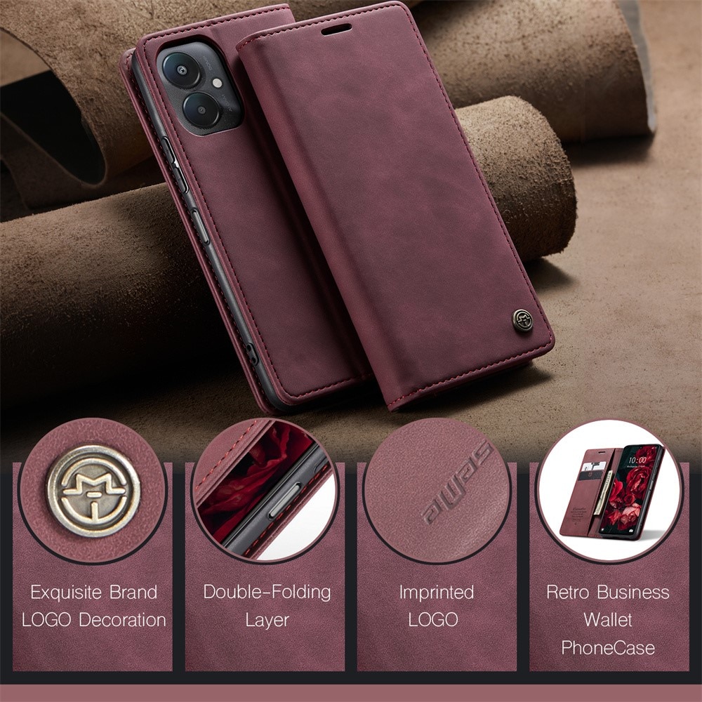 Funda delgada con solapa Xiaomi Redmi 13C Rojo