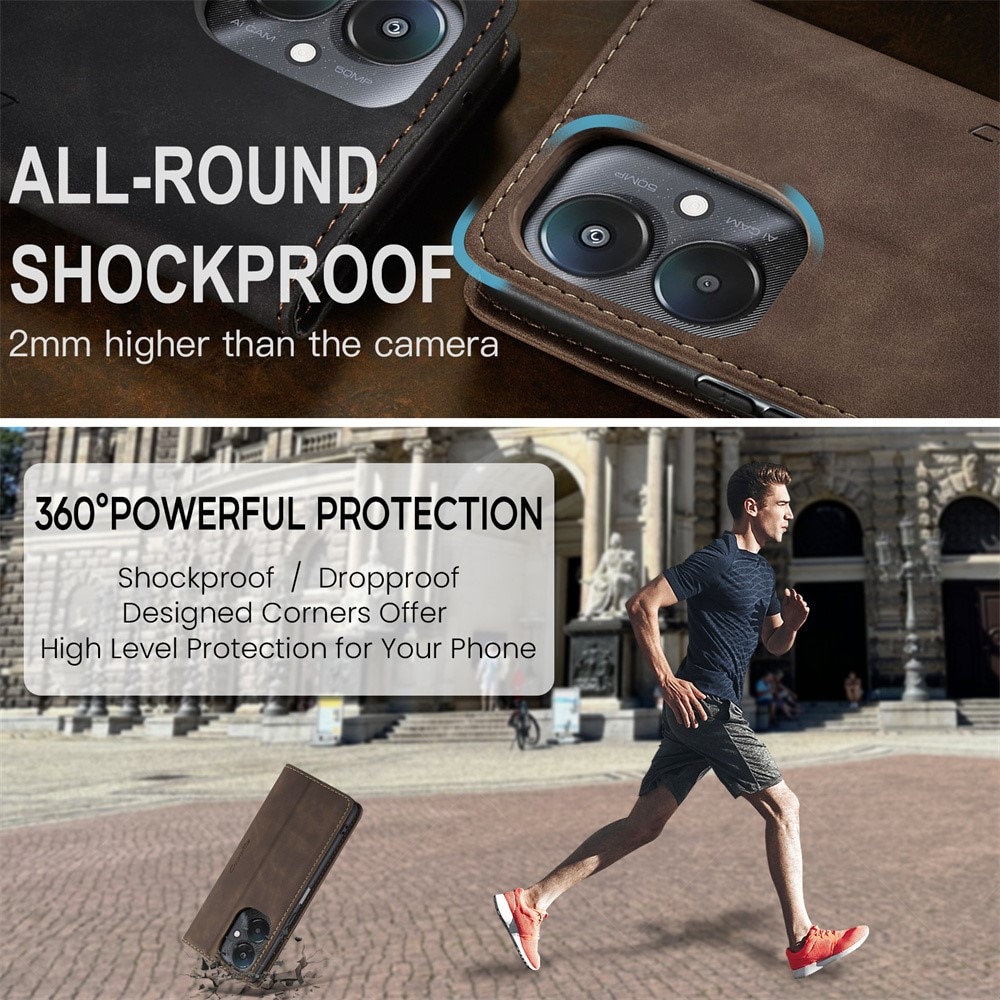 Funda delgada con solapa Xiaomi Redmi 13C Marrón