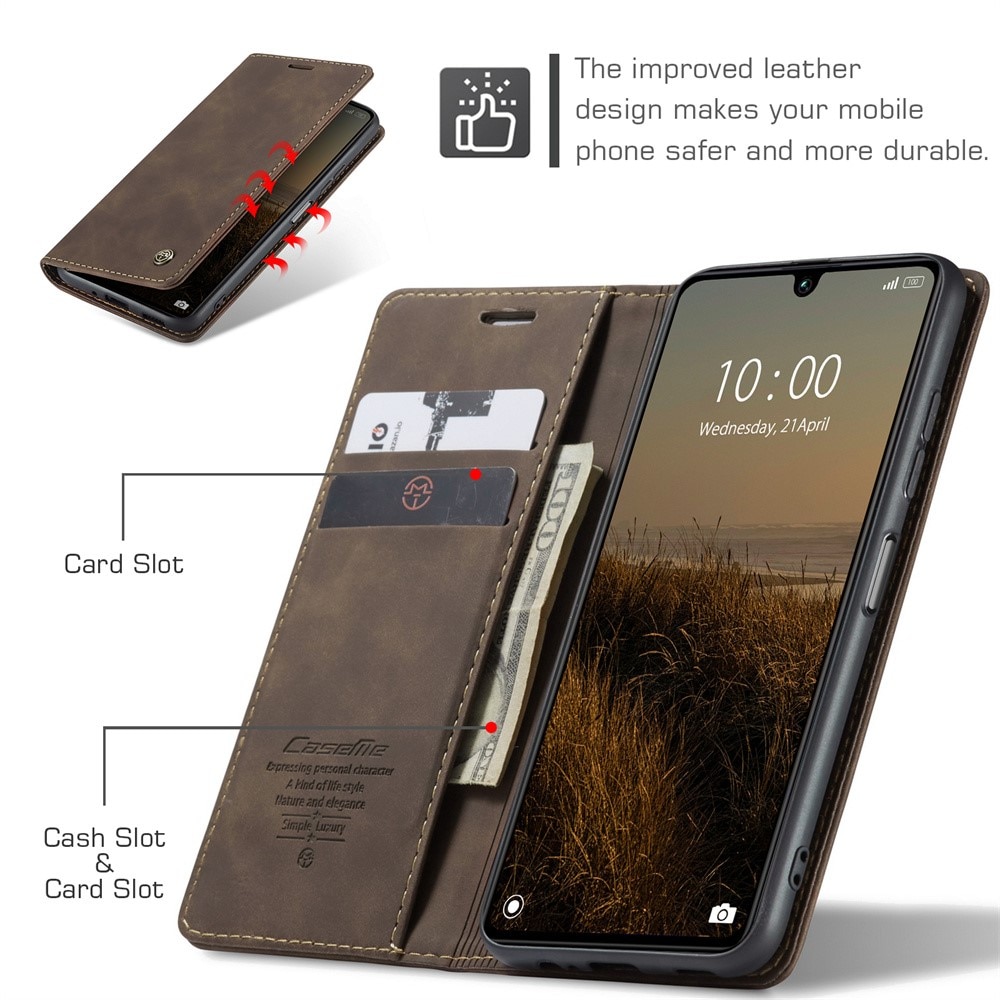 Funda delgada con solapa Xiaomi Redmi 13C marrón