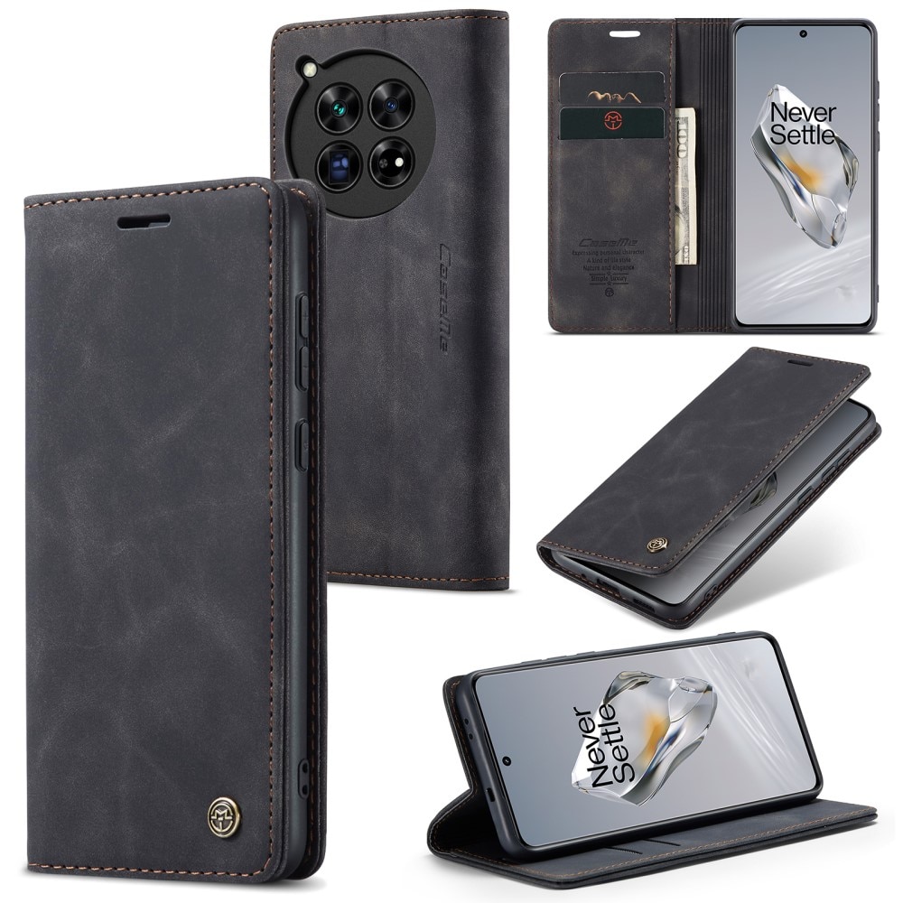 Funda delgada con solapa  OnePlus 12 Negro