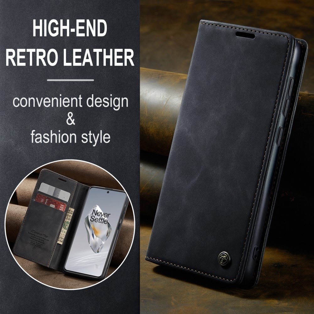 Funda delgada con solapa  OnePlus 12 Negro