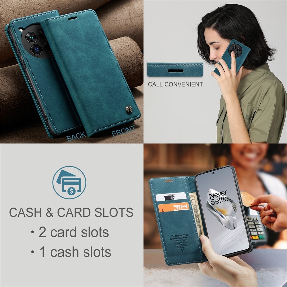 Funda delgada con solapa  OnePlus 12 Azul