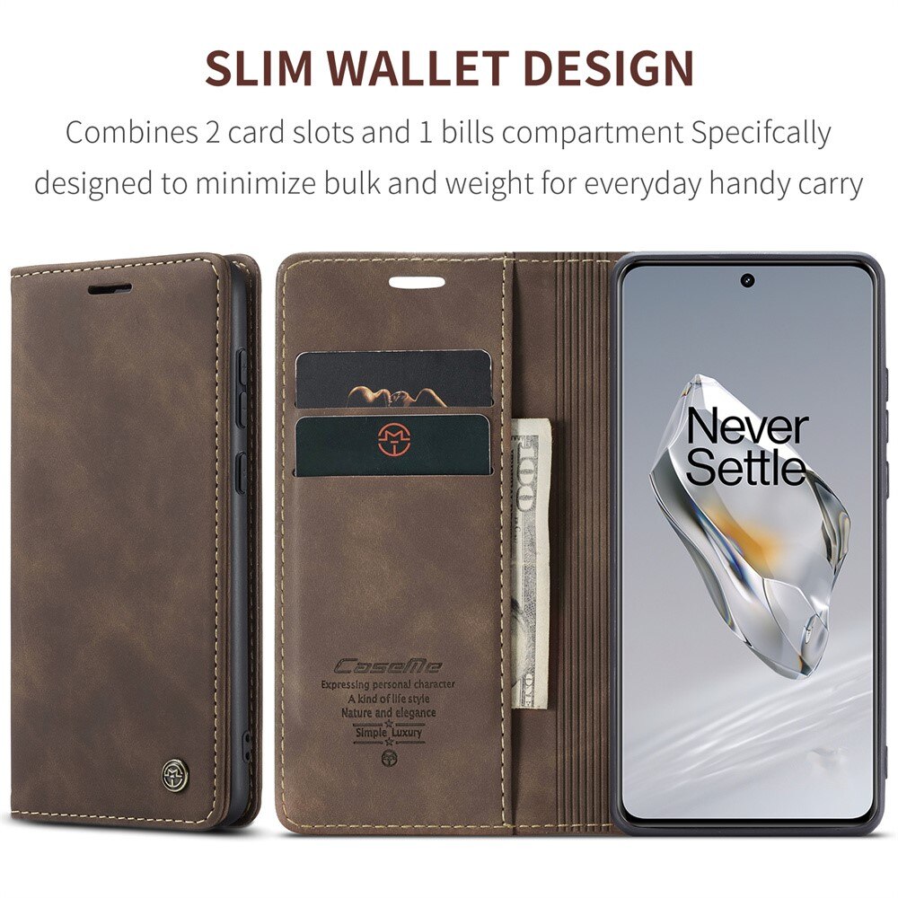 Funda delgada con solapa  OnePlus 12 Marrón