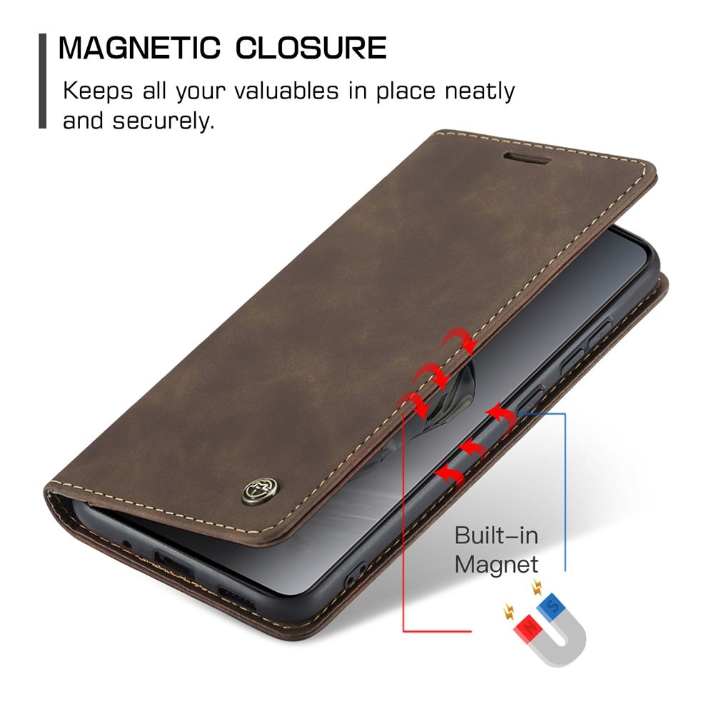 Funda delgada con solapa  OnePlus 12 Marrón