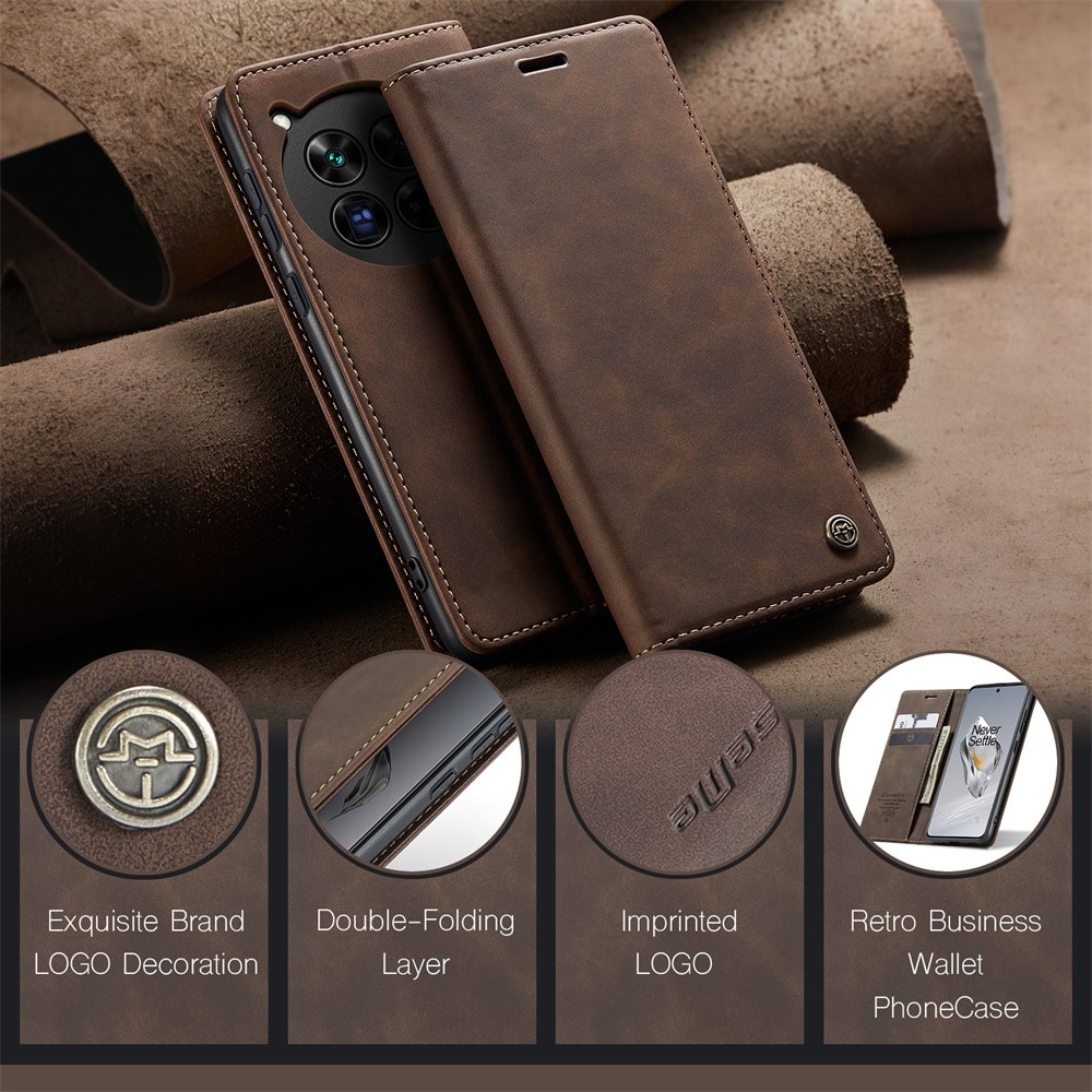 Funda delgada con solapa  OnePlus 12 Marrón