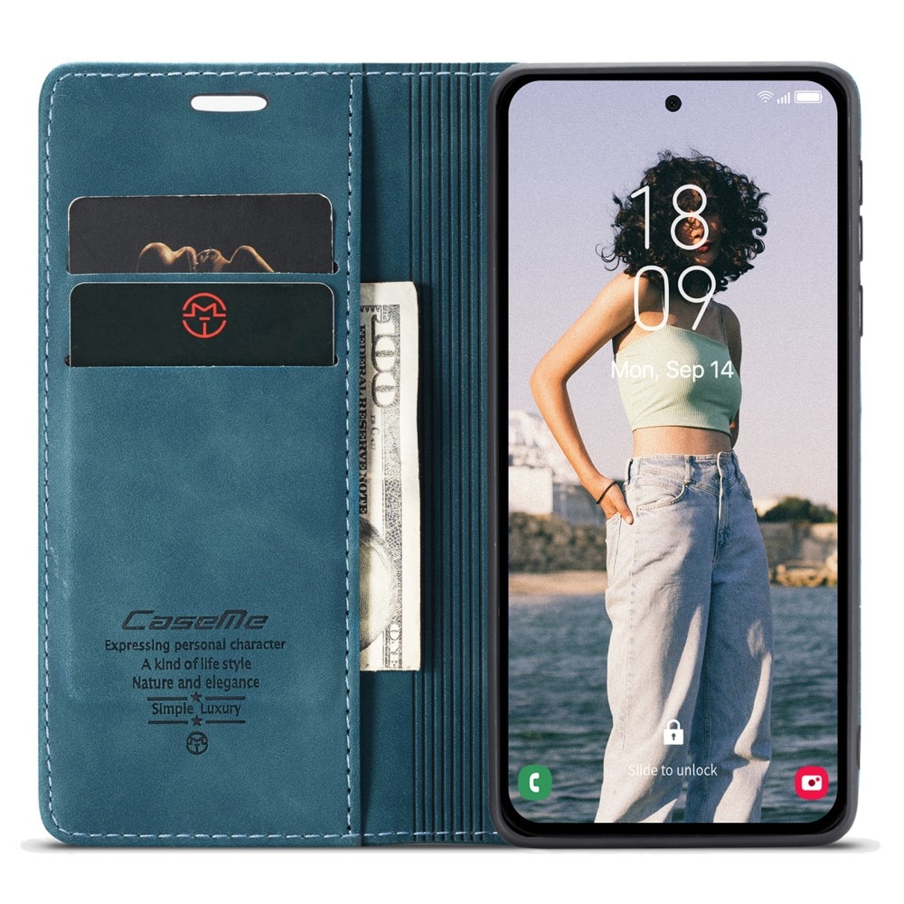 Funda delgada con solapa Samsung Galaxy A55 azul