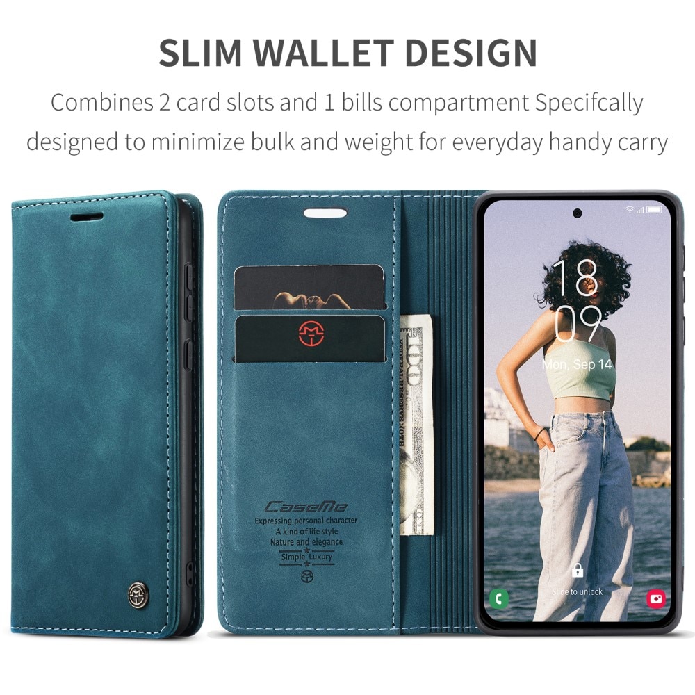 Funda delgada con solapa Samsung Galaxy A55 Azul