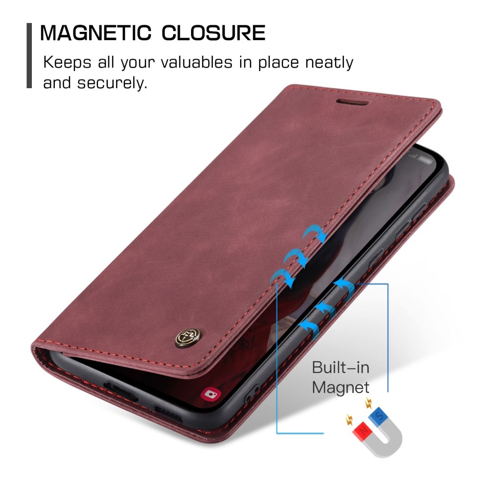 Funda delgada con solapa Samsung Galaxy A55 Rojo