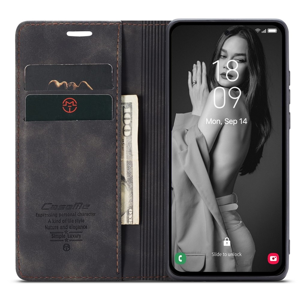 Funda delgada con solapa Samsung Galaxy A55 Negro