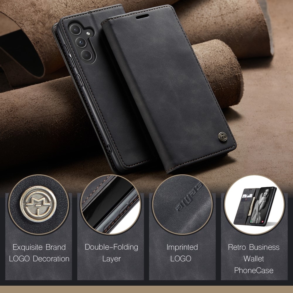 Funda delgada con solapa Samsung Galaxy A55 Negro