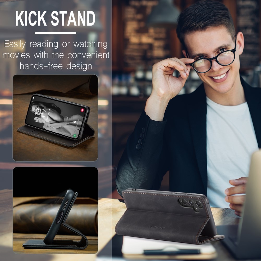 Funda delgada con solapa Samsung Galaxy A55 Negro