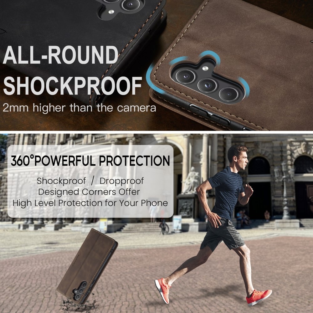 Funda delgada con solapa Samsung Galaxy A55 Marrón