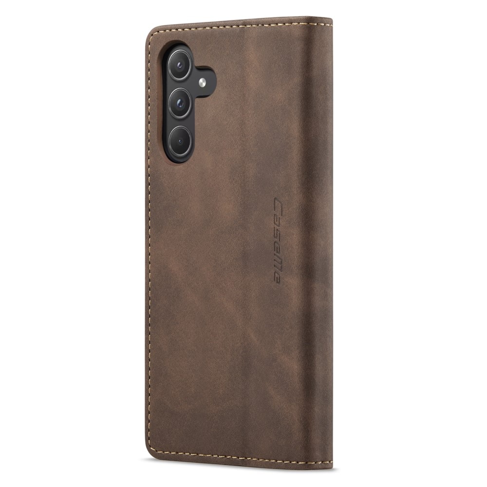 Funda delgada con solapa Samsung Galaxy A55 Marrón