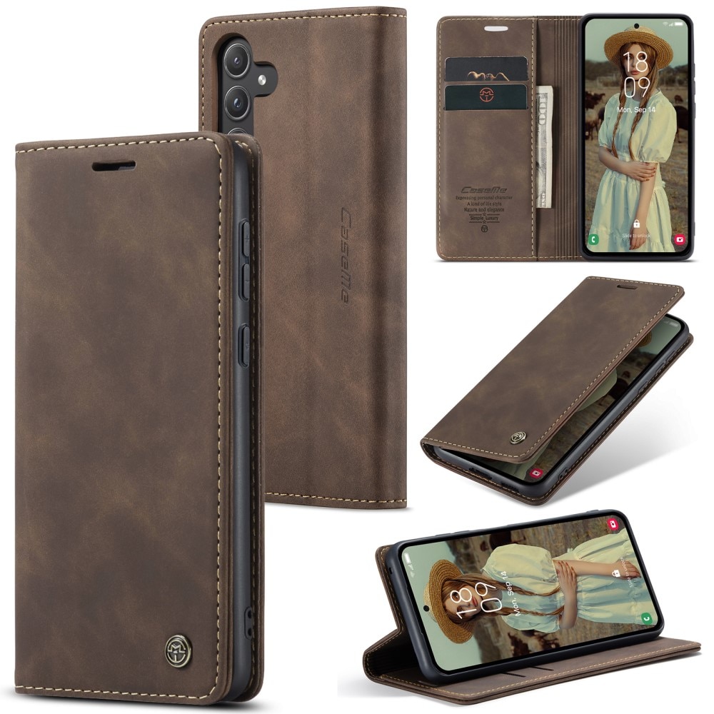 Funda delgada con solapa Samsung Galaxy A55 Marrón