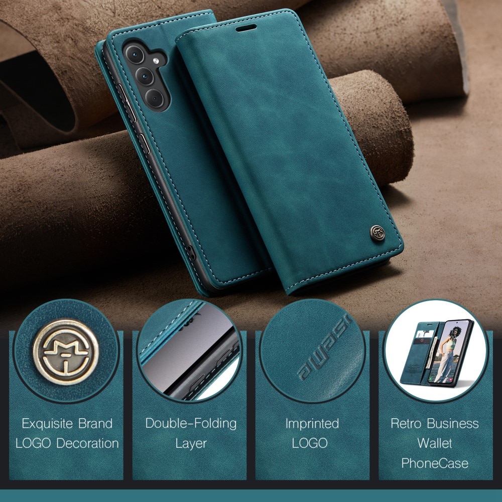 Funda delgada con solapa Samsung Galaxy A35 Azul