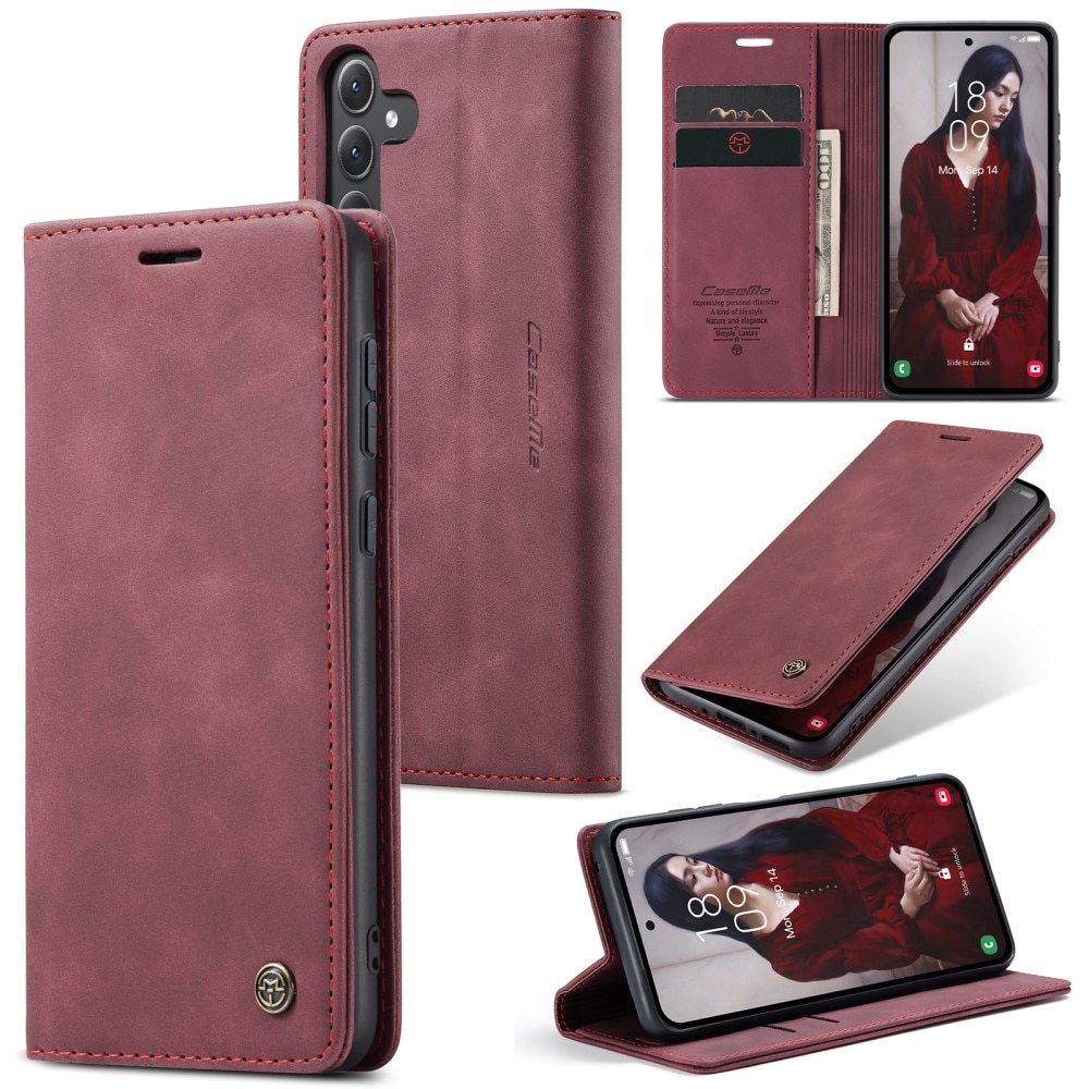Funda delgada con solapa Samsung Galaxy A35 Rojo