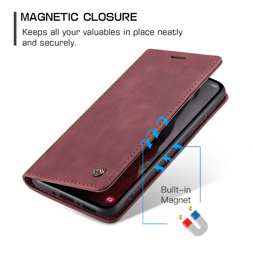 Funda delgada con solapa Samsung Galaxy A35 Rojo