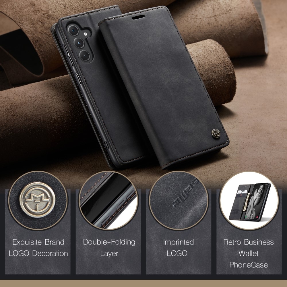 Funda delgada con solapa Samsung Galaxy A35 Negro