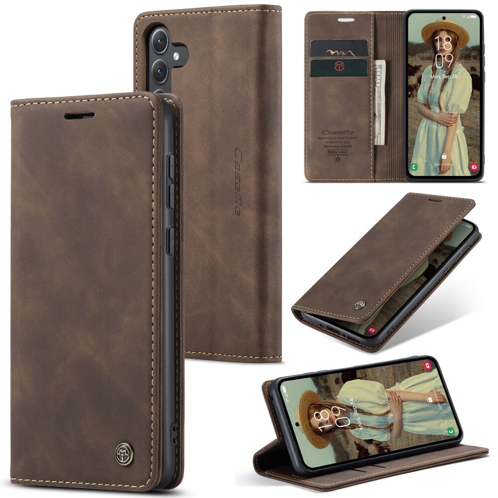 Funda delgada con solapa Samsung Galaxy A35 marrón