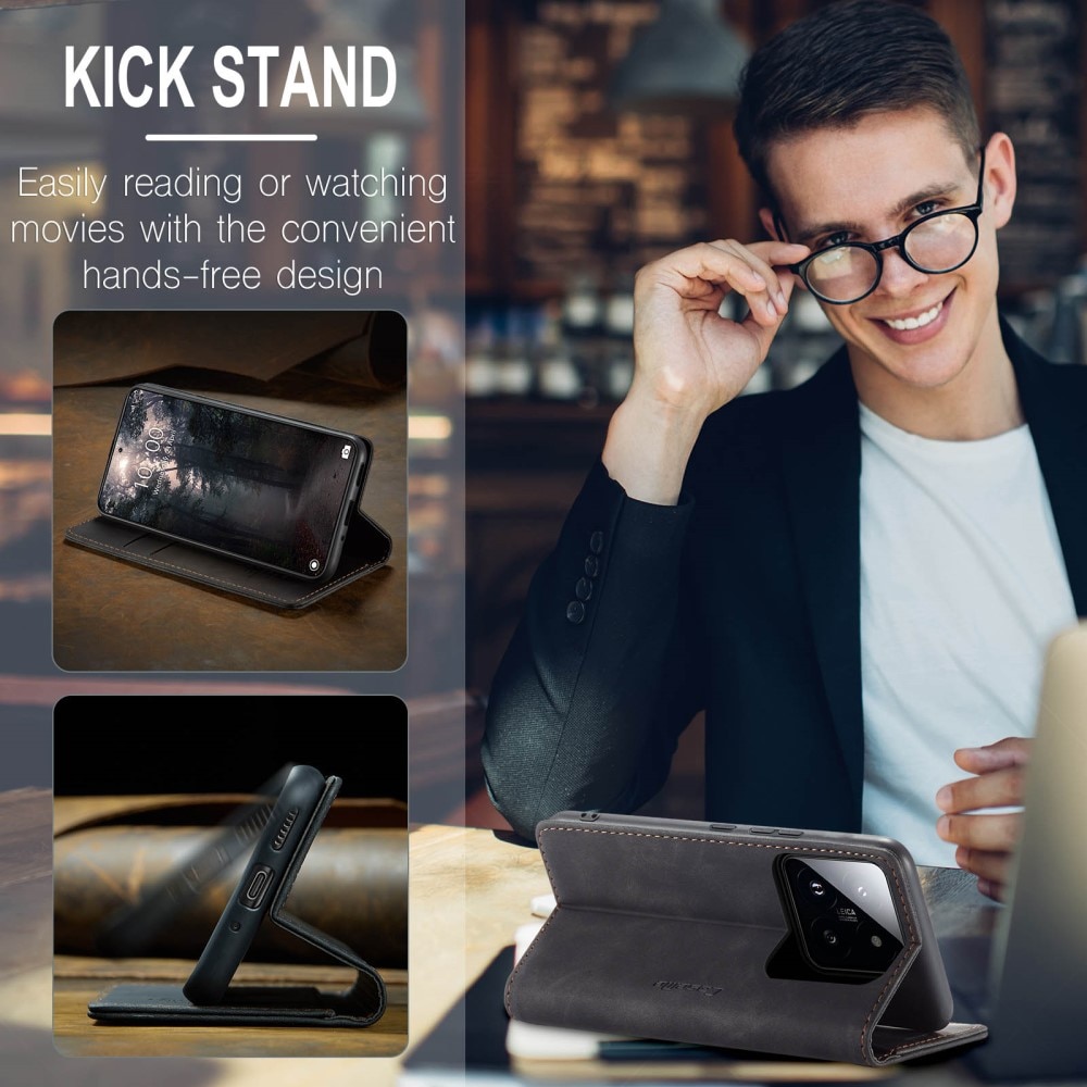 Funda delgada con solapa Xiaomi 14 Negro