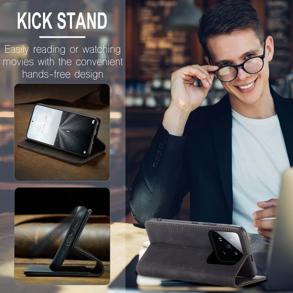 Funda delgada con solapa Xiaomi 14 Pro Negro