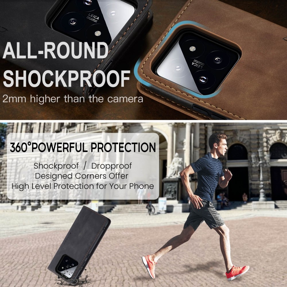 Funda delgada con solapa Xiaomi 14 Pro Negro