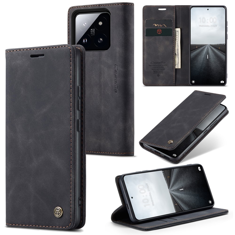 Funda delgada con solapa Xiaomi 14 Pro Negro