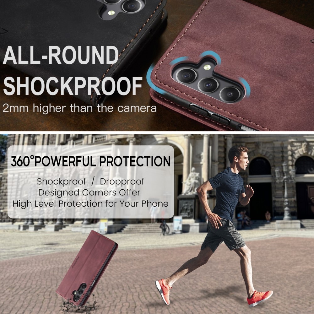 Funda delgada con solapa Samsung Galaxy A25 Rojo