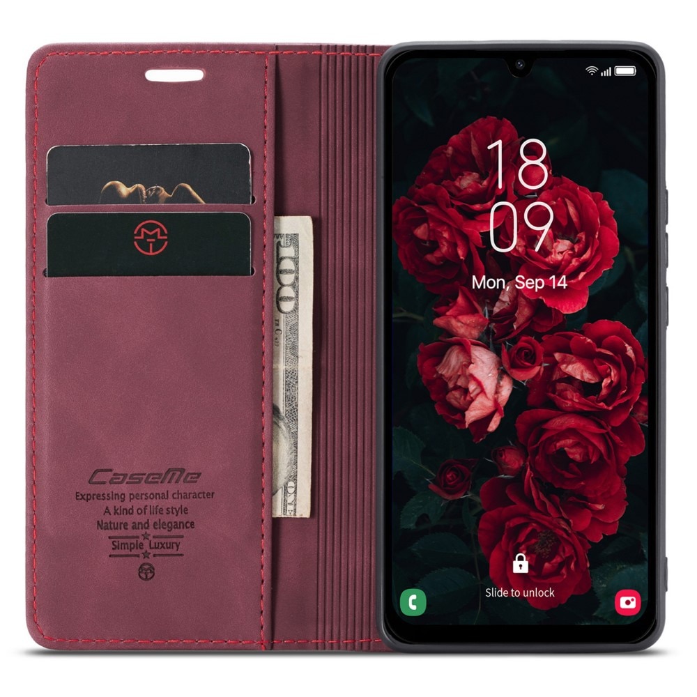 Funda delgada con solapa Samsung Galaxy A25 Rojo