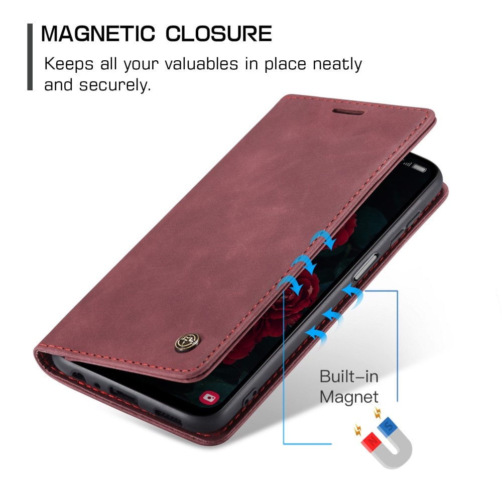 Funda delgada con solapa Samsung Galaxy A25 Rojo