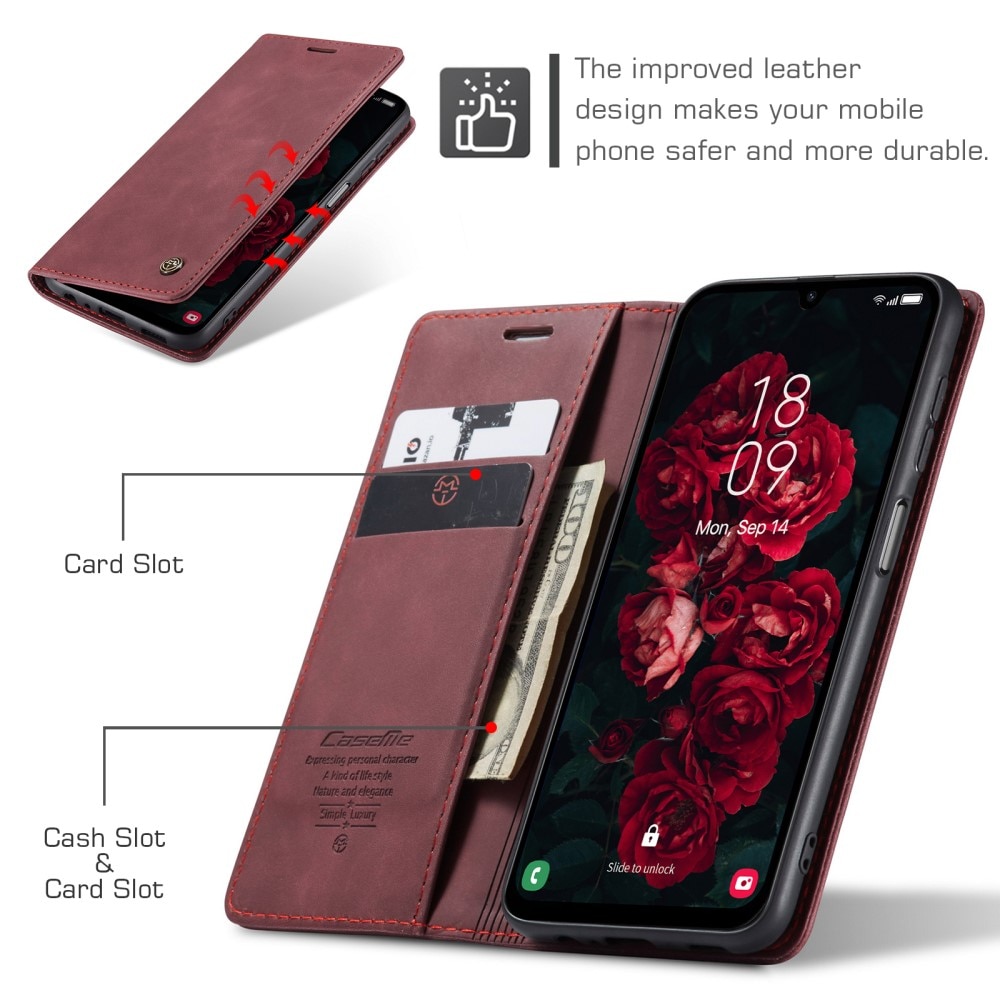 Funda delgada con solapa Samsung Galaxy A25 Rojo