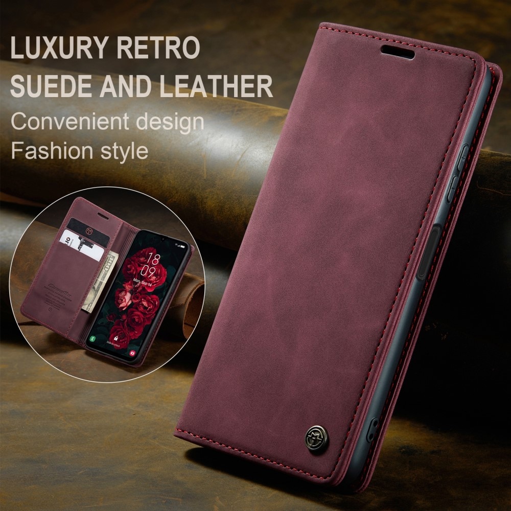 Funda delgada con solapa Samsung Galaxy A25 Rojo