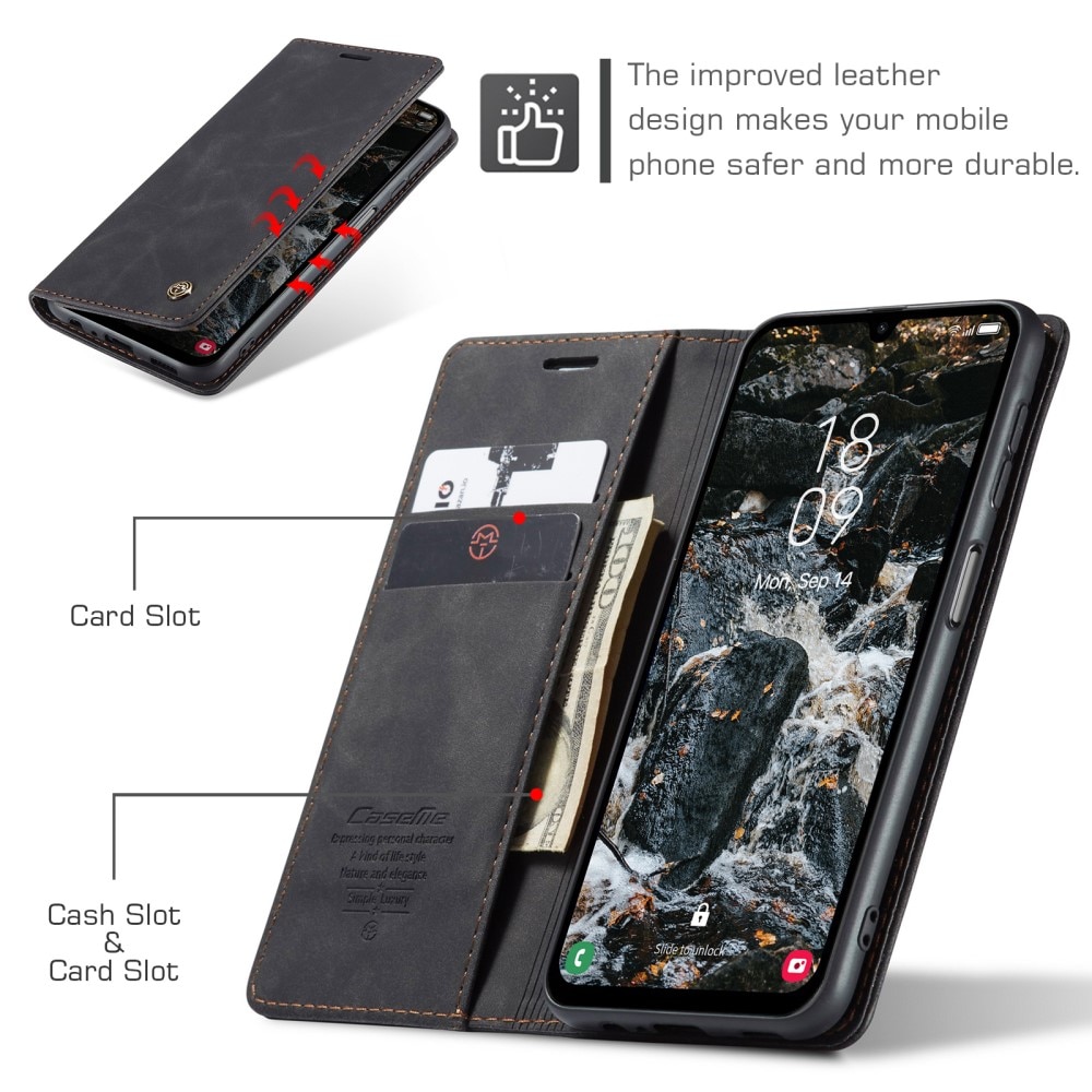 Funda delgada con solapa Samsung Galaxy A25 Negro