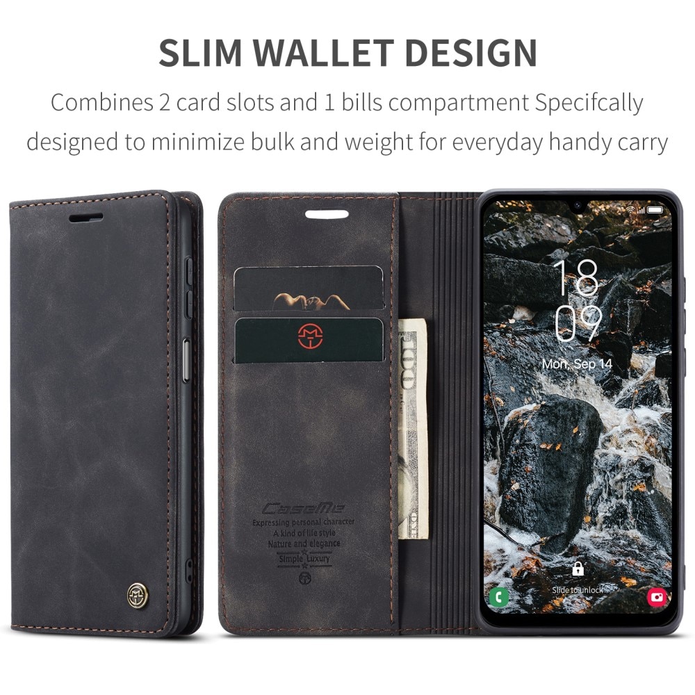 Funda delgada con solapa Samsung Galaxy A25 Negro