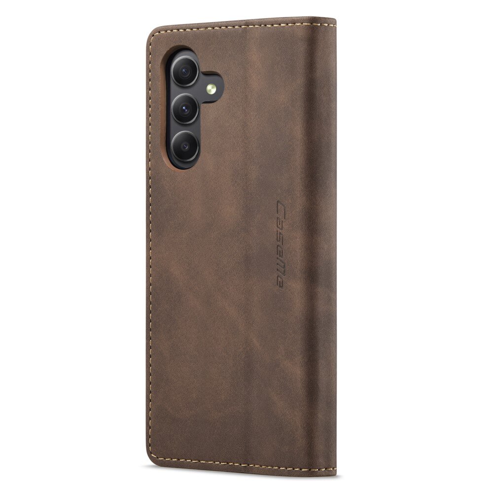 Funda delgada con solapa Samsung Galaxy A25 marrón