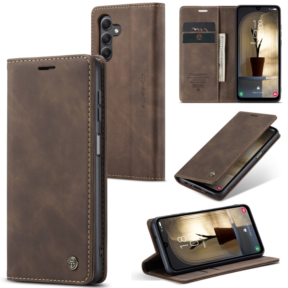 Funda delgada con solapa Samsung Galaxy A25 Marrón
