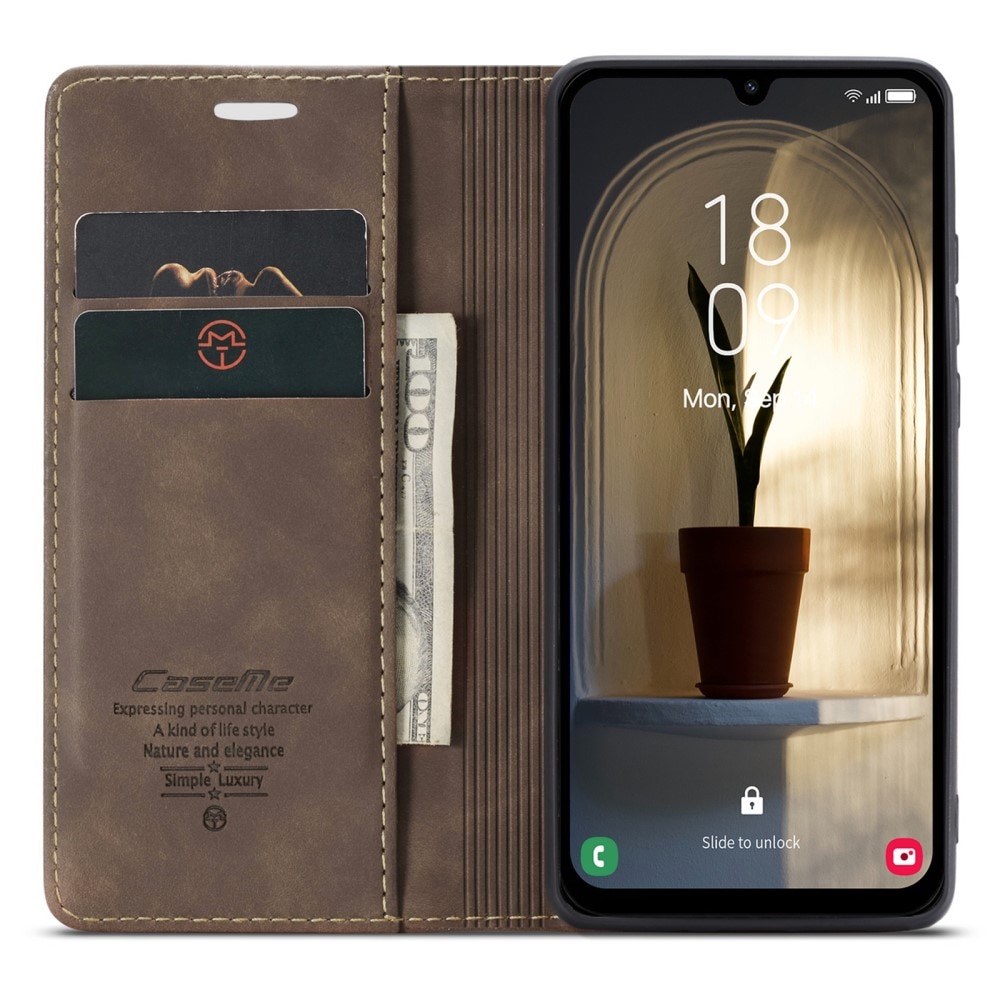 Funda delgada con solapa Samsung Galaxy A25 Marrón
