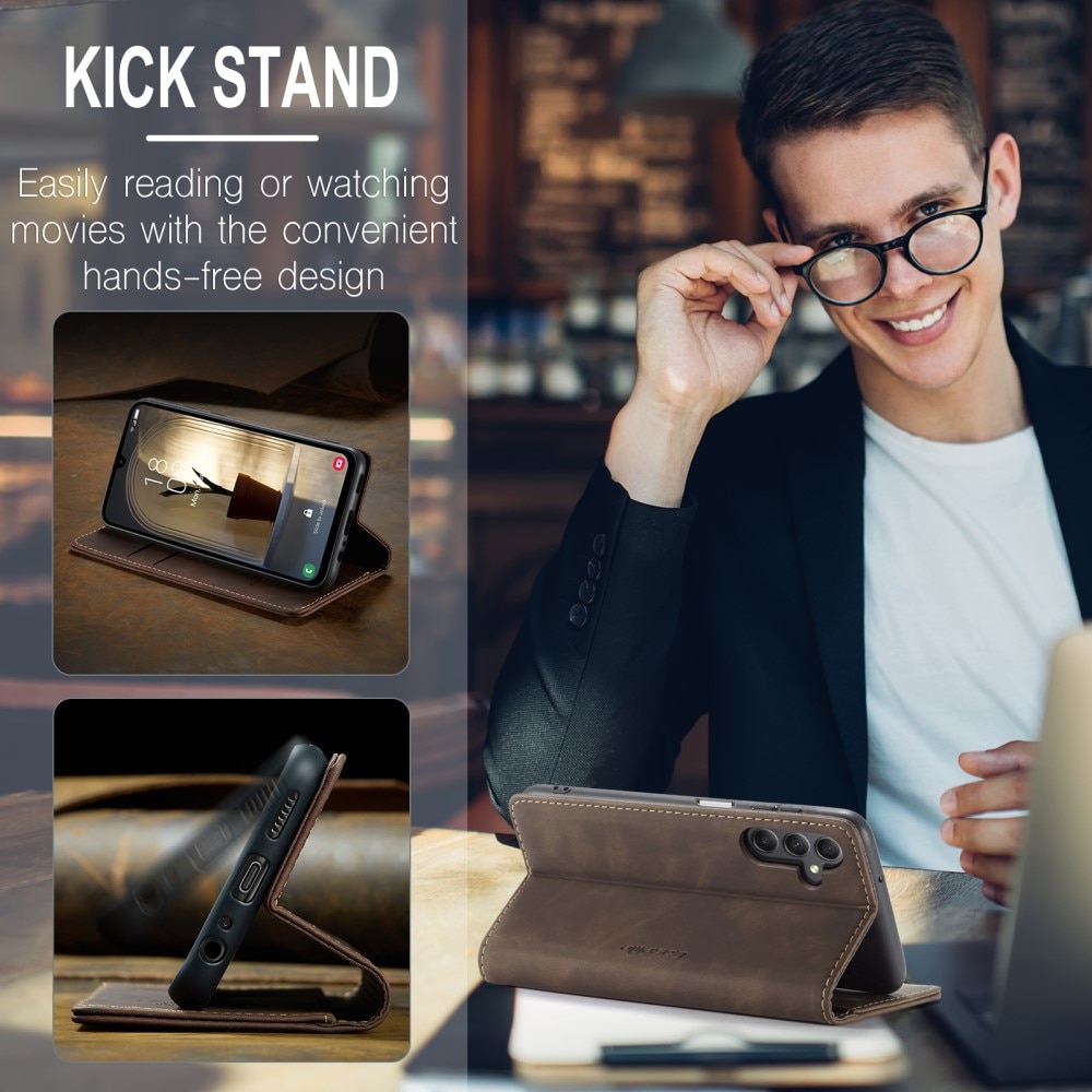 Funda delgada con solapa Samsung Galaxy A25 Marrón
