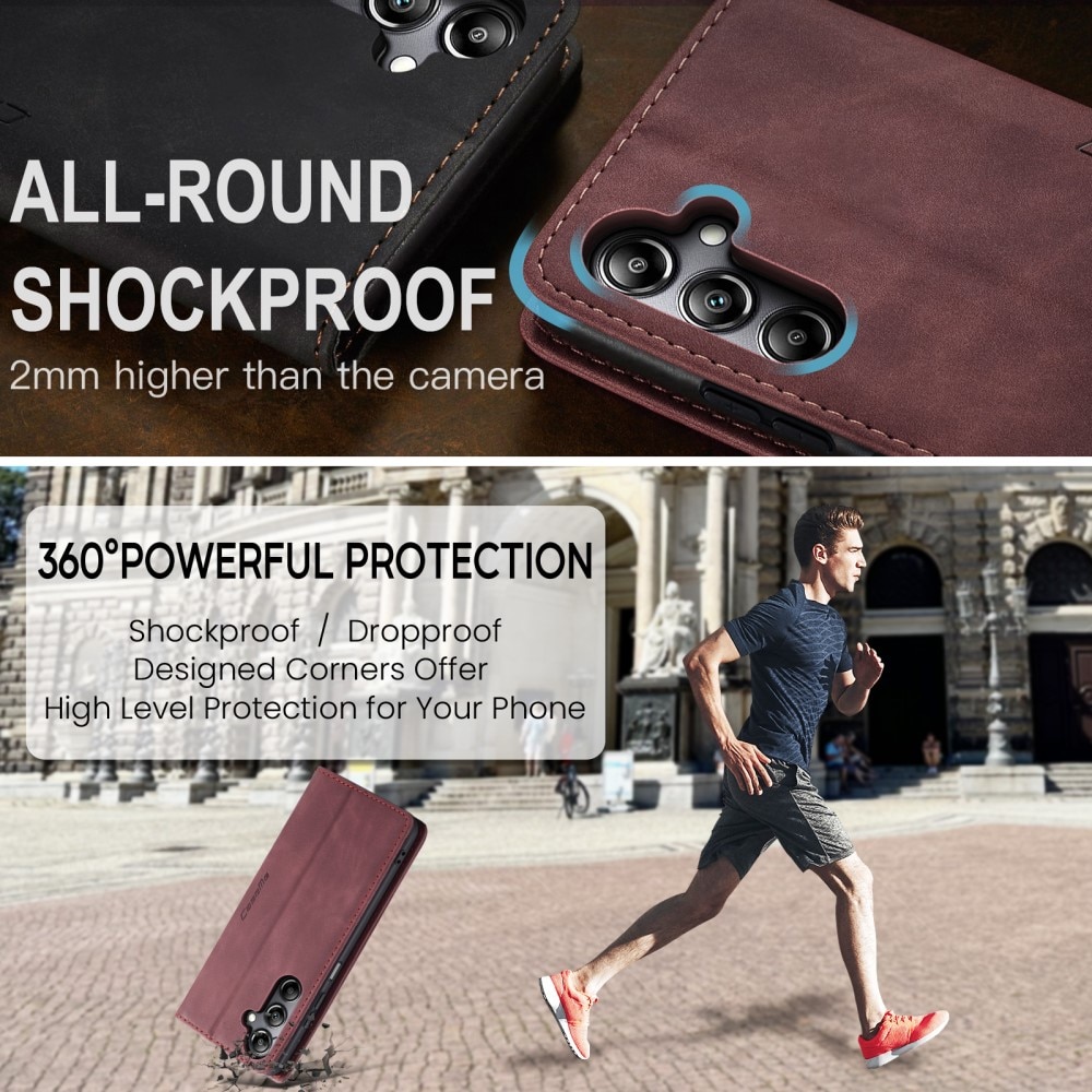 Funda delgada con solapa Samsung Galaxy A05s Rojo