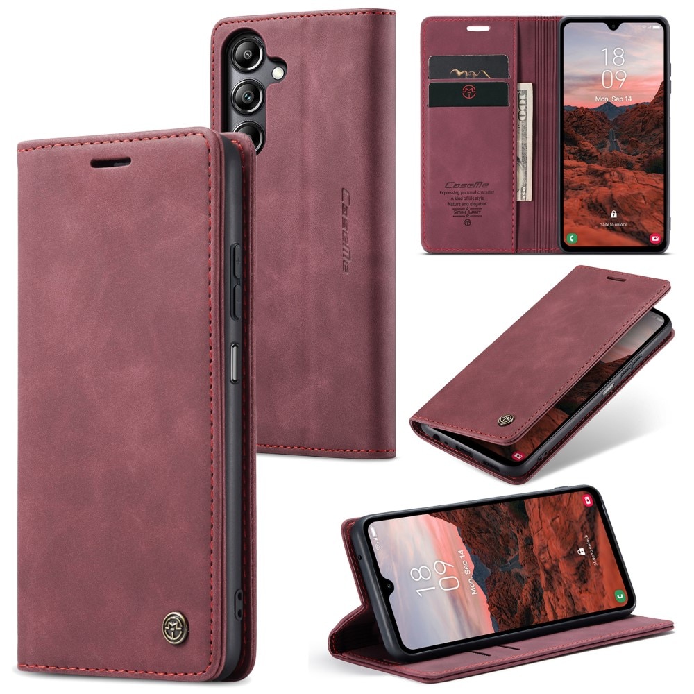 Funda delgada con solapa Samsung Galaxy A05s Rojo