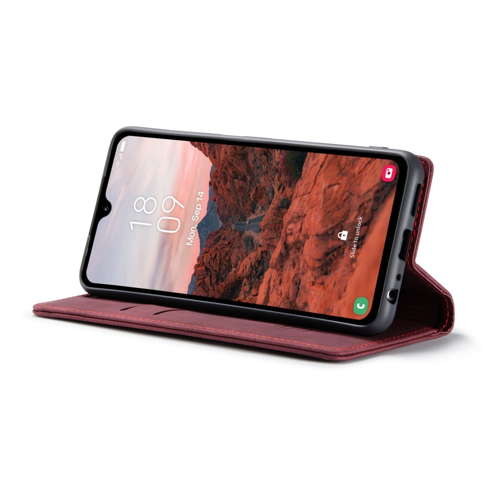 Funda delgada con solapa Samsung Galaxy A05s rojo