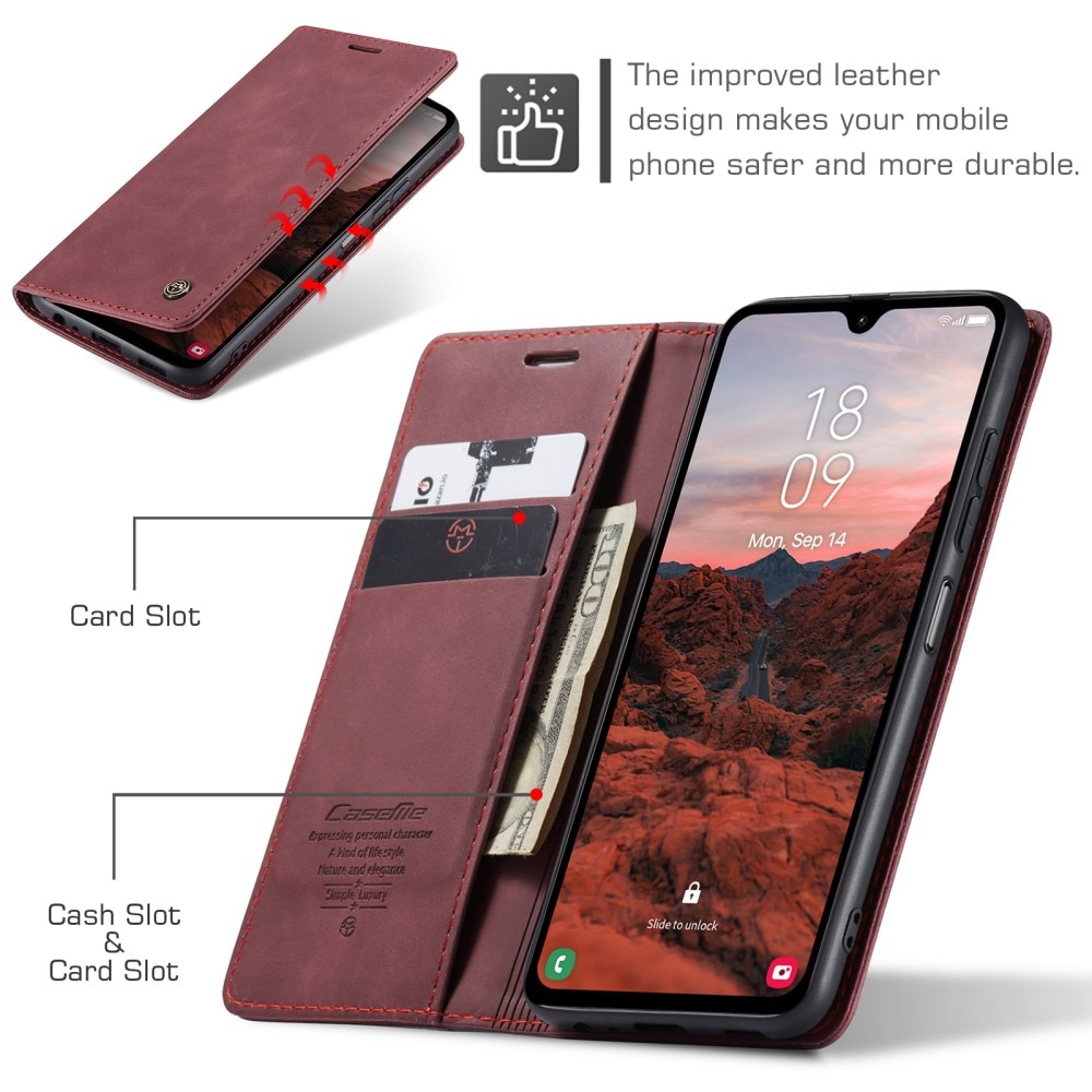 Funda delgada con solapa Samsung Galaxy A05s Rojo