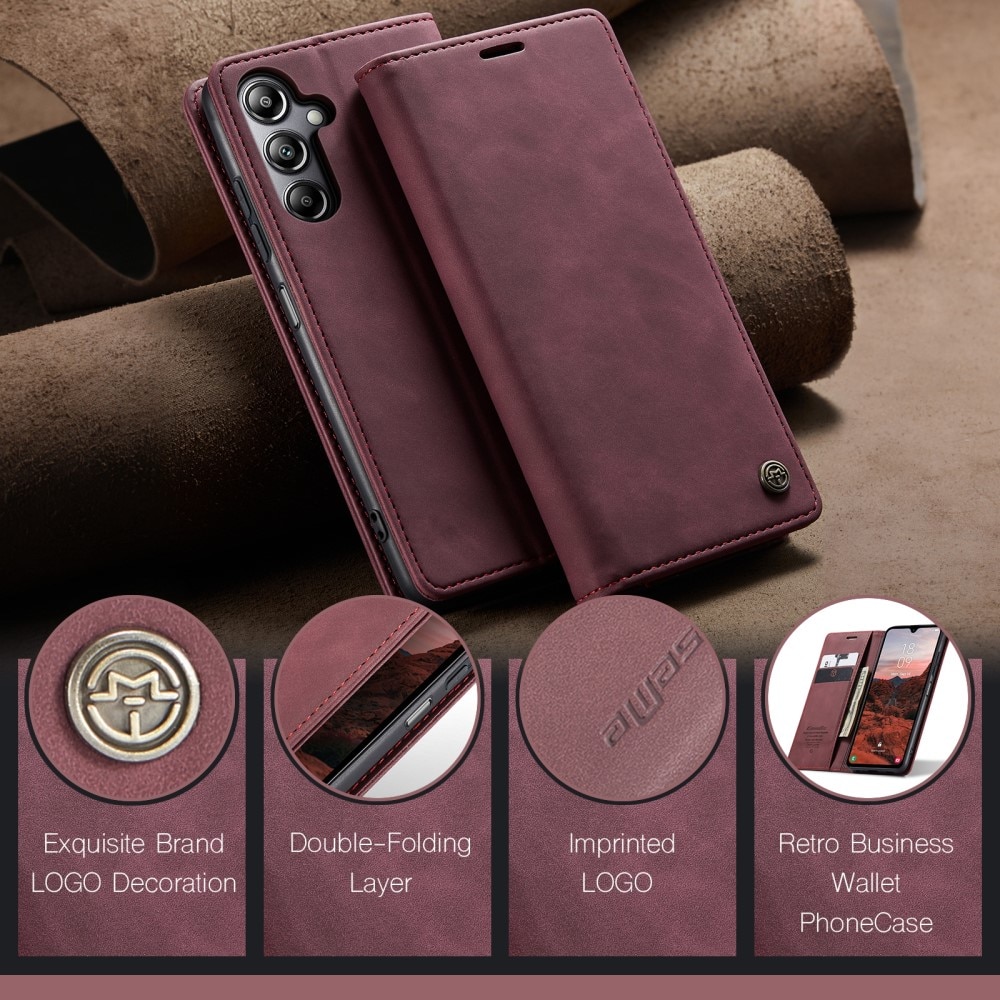 Funda delgada con solapa Samsung Galaxy A05s Rojo
