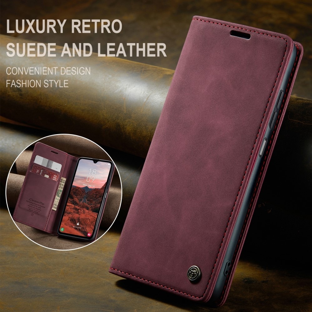 Funda delgada con solapa Samsung Galaxy A05s Rojo
