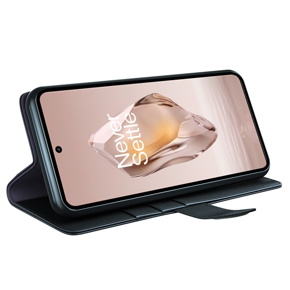 Funda de cuero genuino OnePlus 12R, negro